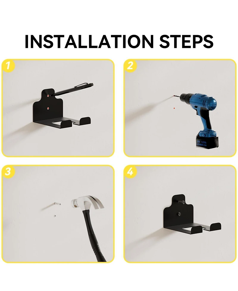 Xdovet Trimmer Rack Garden Tool Hanger Wall Mounted