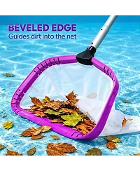 Xdovet Pool Skimmer Net Heavy Duty Deep Mesh Leaf Rake Aluminum Frame