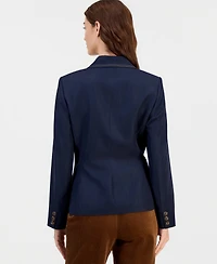 Tahari Asl Women's Denim Single-Button Blazer