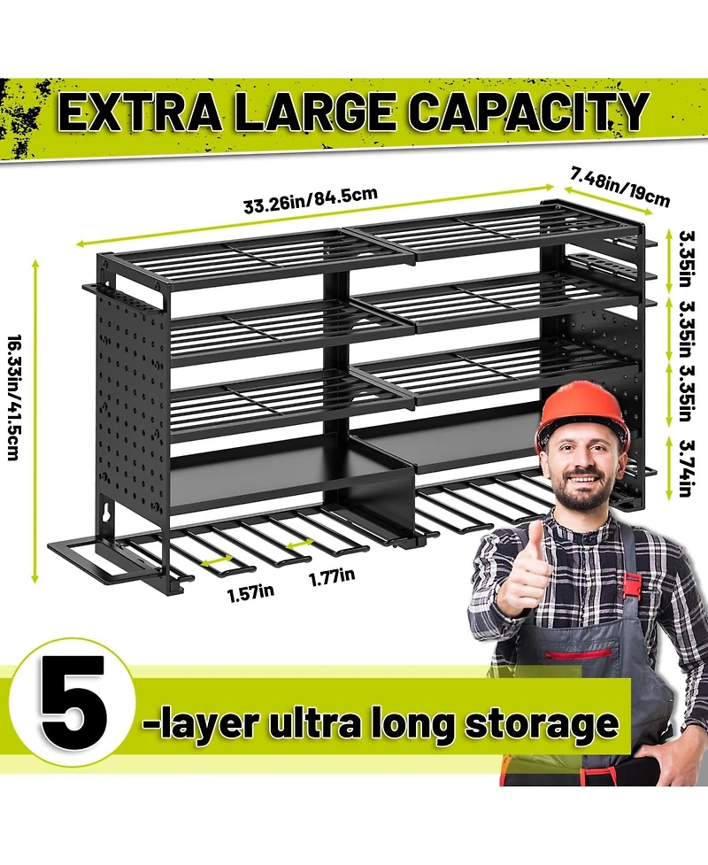 Xdovet Power Tool Organizer Wall Mount Metal Hanger Rack