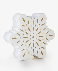 Holiday Lane Opulence Ceramic Snowflake with Led Lights Decor, Macy's Exclusive