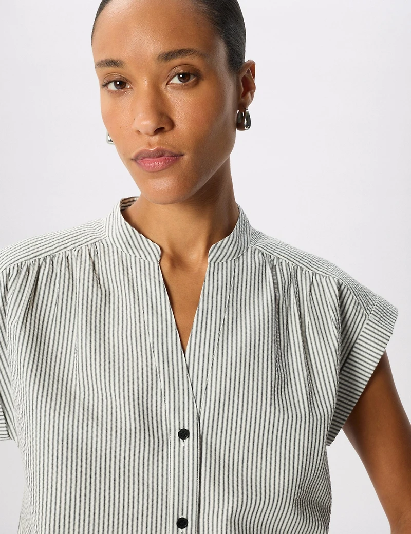 Whistles Women's Seersucker Stripe Shirt