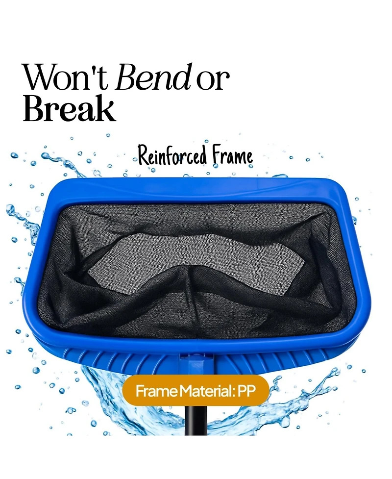 Xdovet Pool Skimmer Net Heavy Duty Deep Mesh Leaf Rake