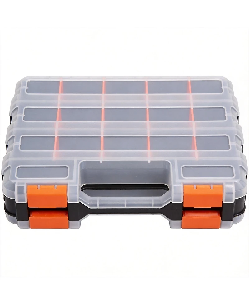 Xdovet Double Side Hardware Organizer Removable Dividers Small Parts Storage Box