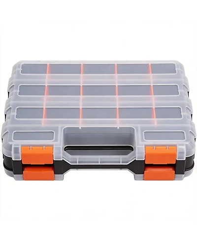 Xdovet Double Side Hardware Organizer Removable Dividers Small Parts Storage Box