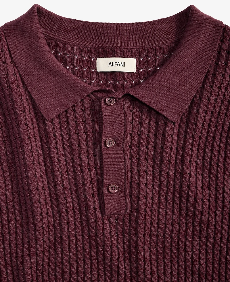Alfani Men's Cotton Short-Sleeve Polo Sweater, Macy's Exclusive