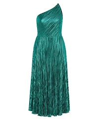 City Chic Plus Kamila One Shoulder Metallic Dress