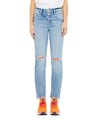 KanCan Women's Clover High Rise Slim Straight Jeans