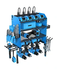 Xdovet Garstor Power Tool Organizer Wall Mount Charging Station Drill Holder Hooks Storage Rack Father Gift