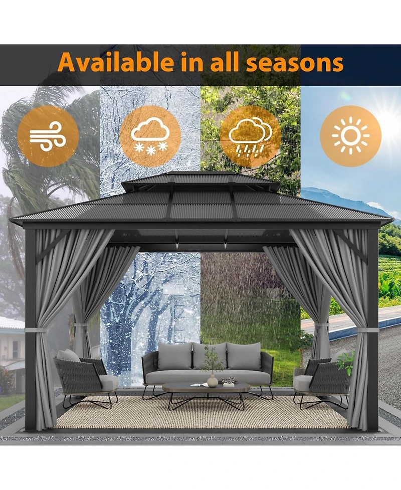 gaomon 10' x 12' Hardtop Gazebo