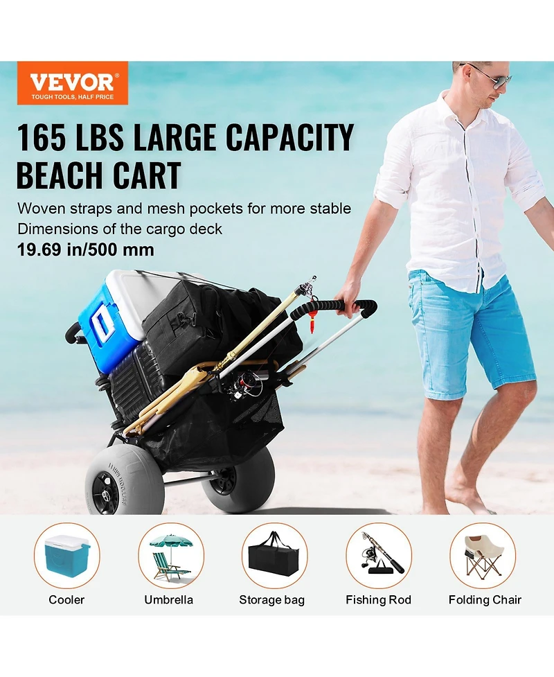 Vevor Poly Garden Dump Cart Heavy-duty Yard Carts and Wagons