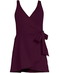 Lands' End Petite Side Tie Mini Swim Dress Swimsuit