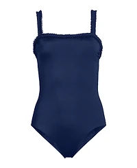 Lands' End Women's Tugless Pleated Ruffle One Piece