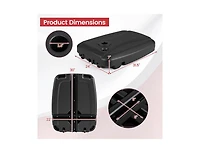 Clihome Cantilever Patio Umbrella Base with Wheels and Crossed Base