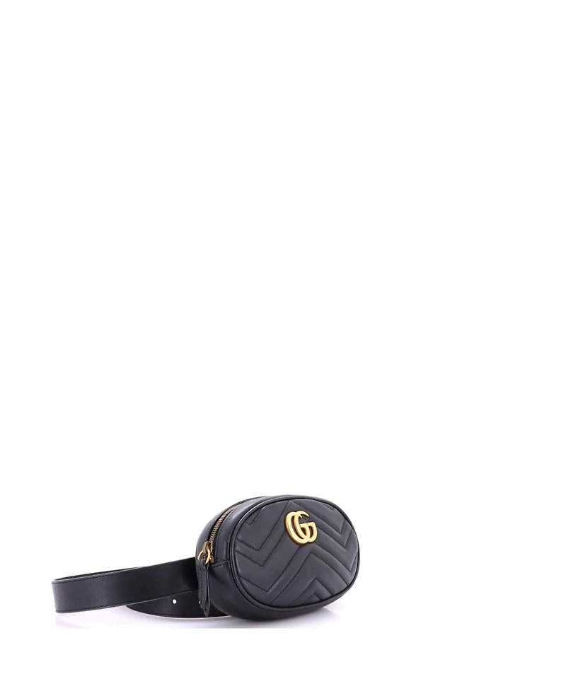 Pre-Owned Gucci Gg Marmont Belt Bag Matelasse Leather