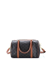Pre-Owned Celine Medium Boston Bag Triomphe Coated Canvas