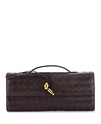 Pre-Owned Bottega Veneta Long Andiamo Top Handle Clutch Intrecciato Nappa