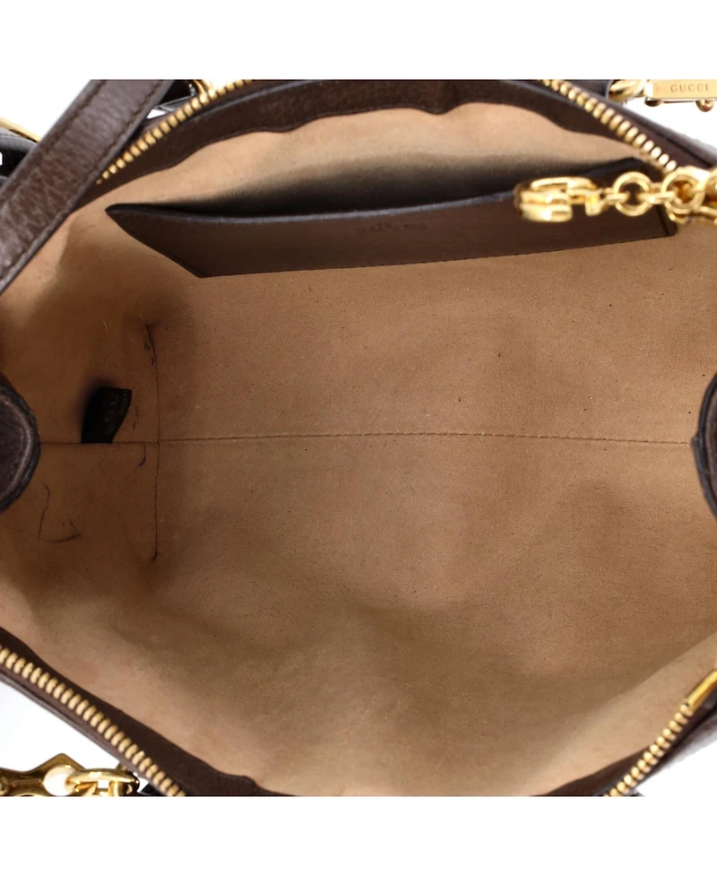 Pre-Owned Gucci Small Ophidia Top Handle Tote Gg Coated Canvas