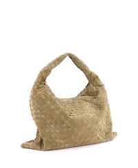Pre-Owned Bottega Veneta Large Hop Hobo Intrecciato Suede