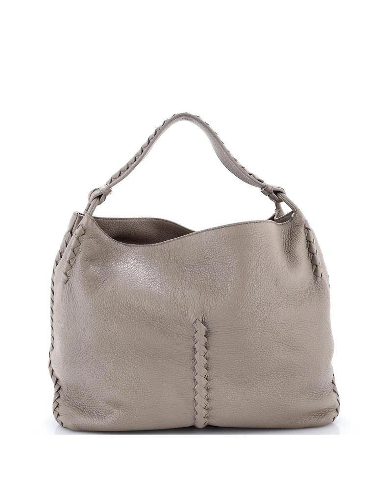 Pre-Owned Bottega Veneta Medium Open Hobo Cervo with Intrecciato Detail