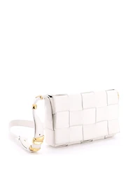 Pre-Owned Bottega Veneta Cassette Crossbody Bag Maxi Intrecciato Grained Leather