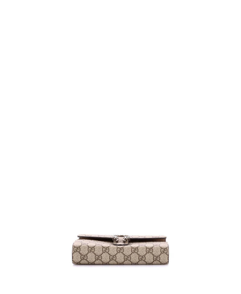Pre-Owned Gucci Small Dionysus Chain Wallet Gg Coated Canvas