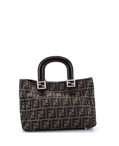 Pre-Owned Fendi Small Vintage Ff Handle Tote Zucca Canvas