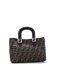Pre-Owned Fendi Small Vintage Ff Handle Tote Zucca Canvas