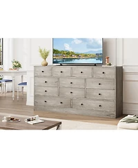 homfan 12 Drawer Dresser with Power Outlets and Usb Ports for Bedroom, Living Room, Hallway