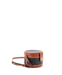 Pre-Owned Celine Medium Tambour Bag Triomphe Coated Canvas