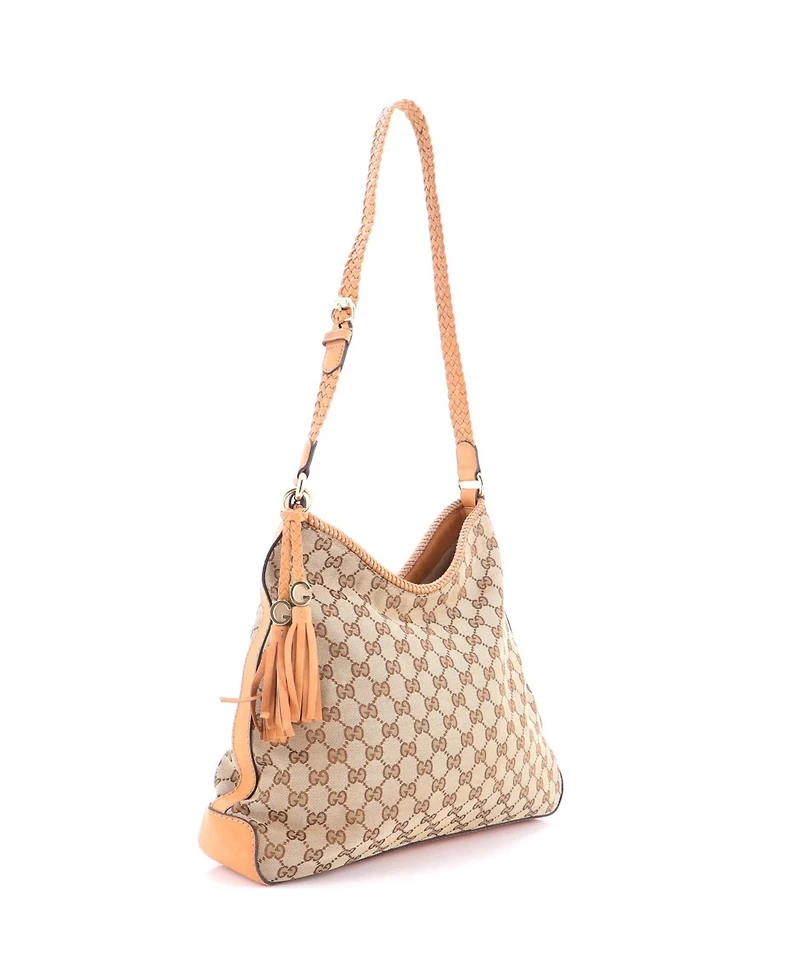 Pre-Owned Gucci Medium Marrakech Hobo Gg Canvas