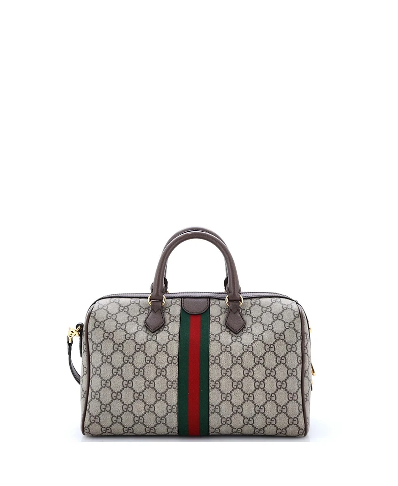 Pre-Owned Gucci Medium Ophidia Convertible Boston Bag Gg Coated Canvas