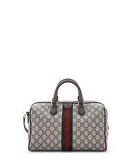 Pre-Owned Gucci Medium Ophidia Convertible Boston Bag Gg Coated Canvas