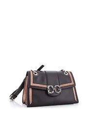 Pre-Owned Dolce & Gabbana Small Amore Flap Shoulder Bag Leather with Suede