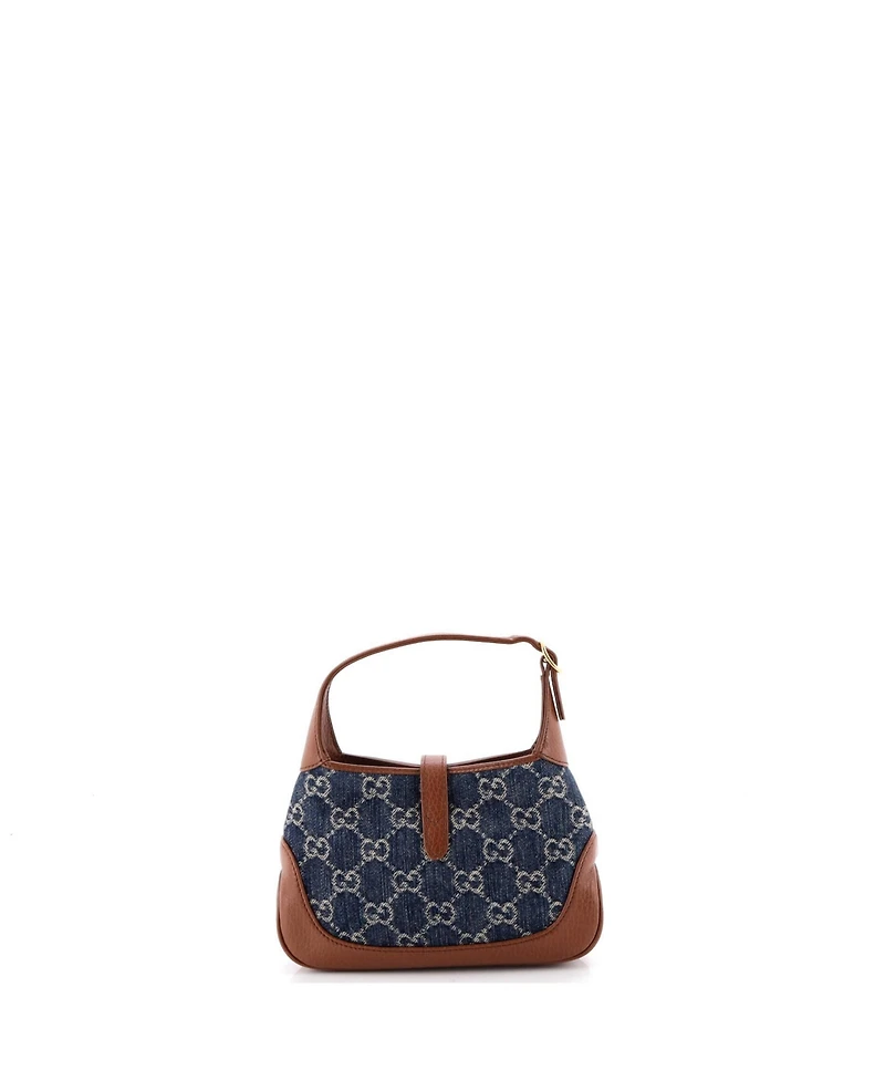 Pre-Owned Gucci Mini Jackie 1961 Hobo Gg Denim