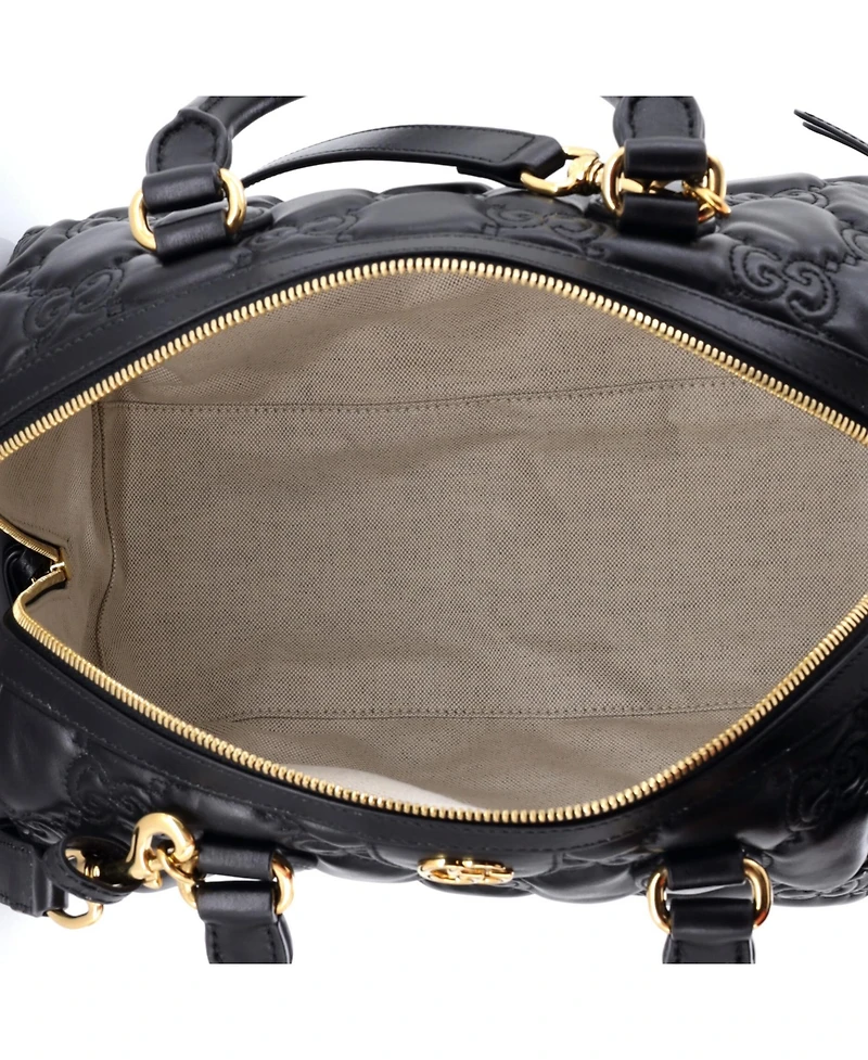 Pre-Owned Gucci Medium Ophidia Convertible Boston Top Handle Bag Gg Matelasse Leather