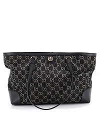 Pre-Owned Gucci Medium Ophidia Shopping Tote Gg Denim