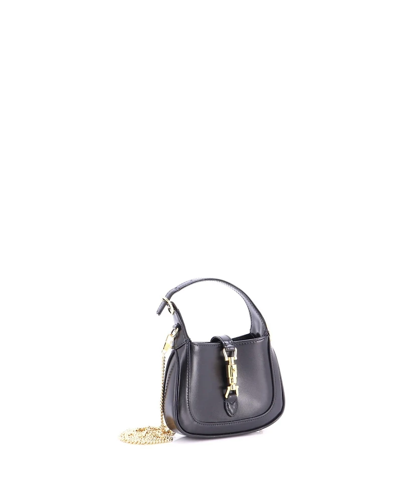 Pre-Owned Gucci Super Mini Jackie 1961 Chain Hobo Leather