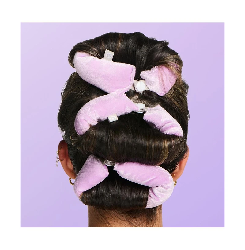 Gimme Beauty Chill Curl Heatless Flex Rods Gentle and Bendable Hair Rods for Overnight Curls Snap Closure for Secure Hold Thick Hair, 4 Count