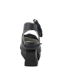 L'Artiste Spring Step Shelly Ankle Strap Sandal with Hand-Painted Vamp