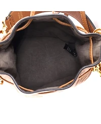 Pre-Owned Fendi Mini Mon Tresor Bucket Bag Zucca Embossed Leather