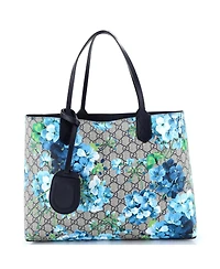 Pre-Owned Gucci Medium Reversible Tote Blooms Gg Print Leather