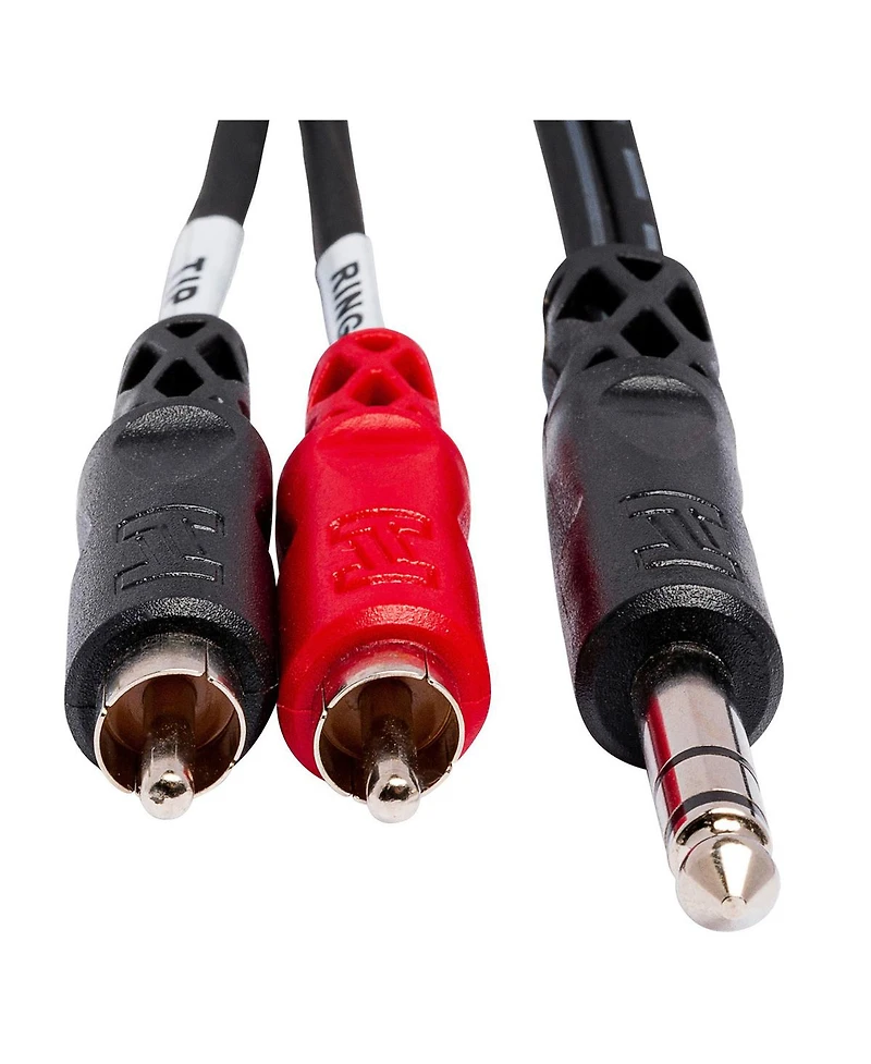 Hosa Technology 2x 6.6' (2 Meters) Stereo 1/4" Male to Two Rca Male Y-Cable