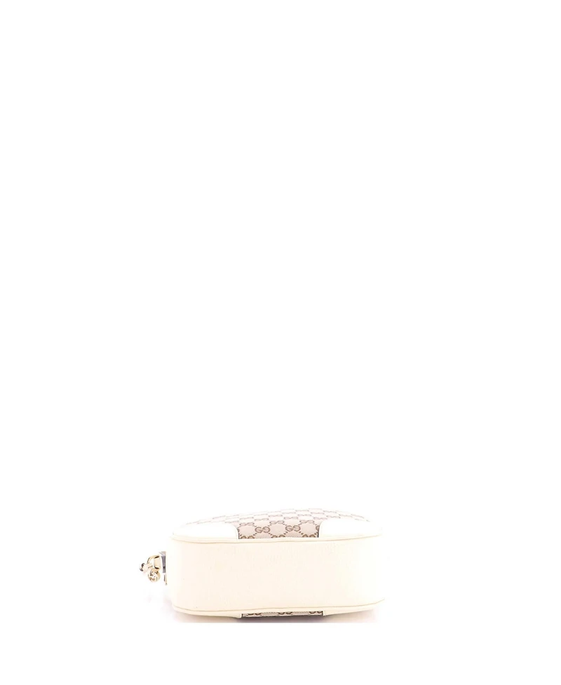 Pre-Owned Gucci Mini Bree Disco Crossbody Bag Gg Canvas with Leather