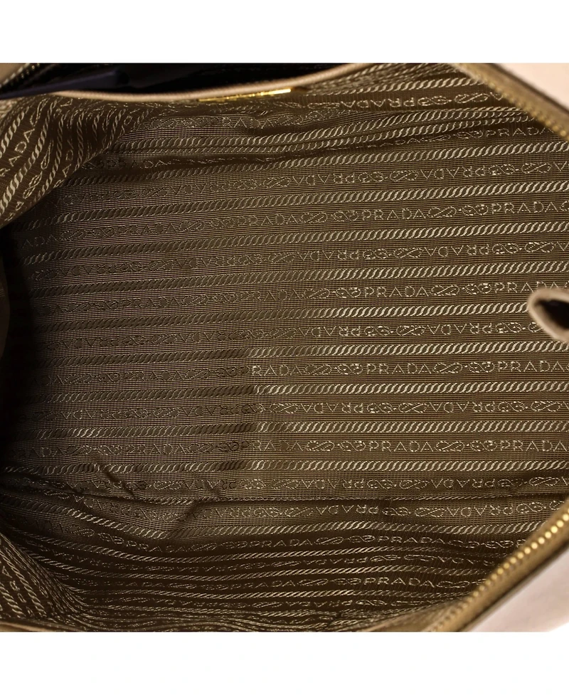 Pre-Owned Prada Xl Double Zip Lux Tote Saffiano Leather