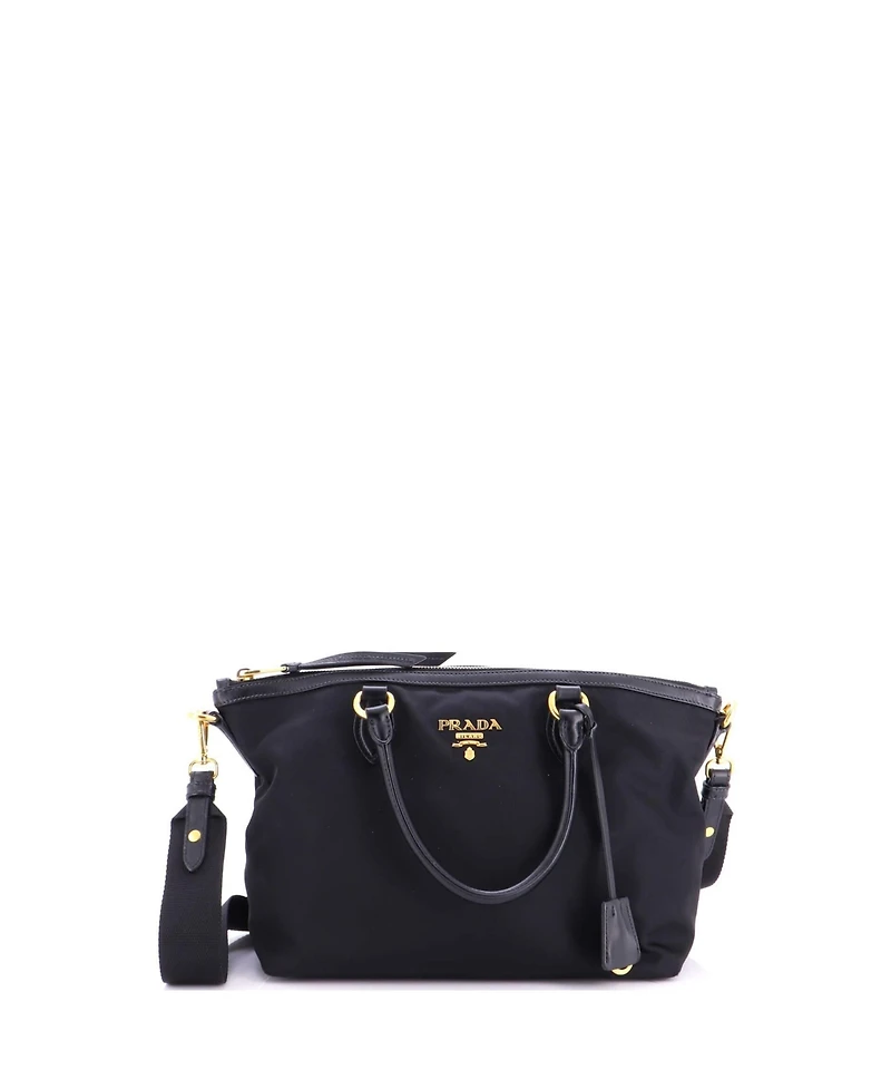 Pre-Owned Prada Small Convertible Zip Tote Tessuto