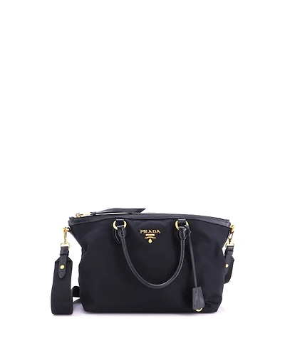 Pre-Owned Prada Small Convertible Zip Tote Tessuto