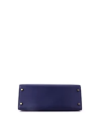 Pre-Owned HERMES Kelly 28 Handbag Blue Epsom with Gold Hardware