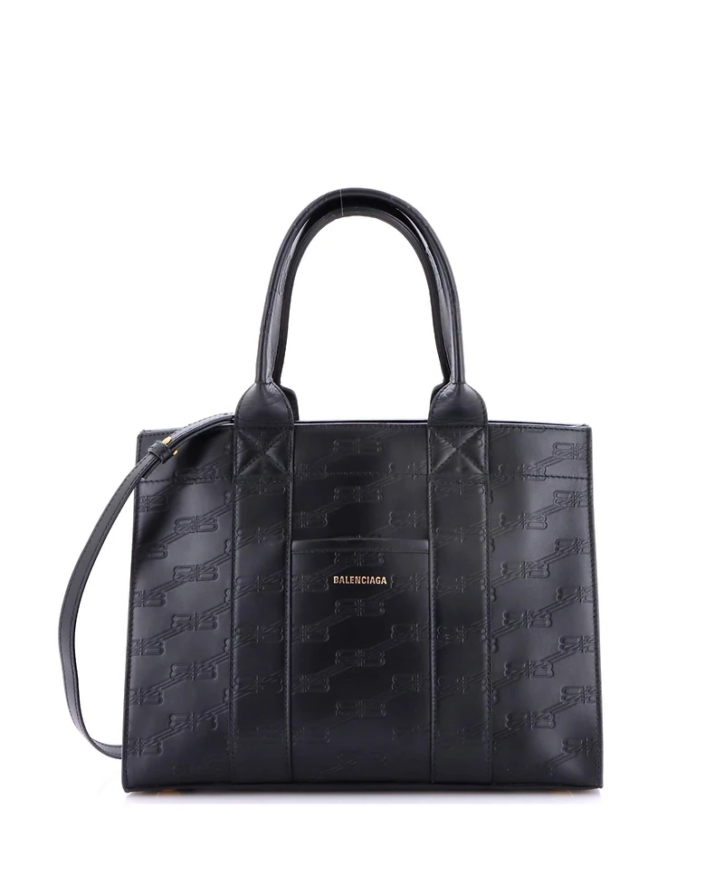 Pre-Owned Balenciaga Small Hardware Tote Embossed Leather