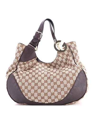 Pre-Owned Gucci Large Charlotte Tote Gg Canvas with Leather